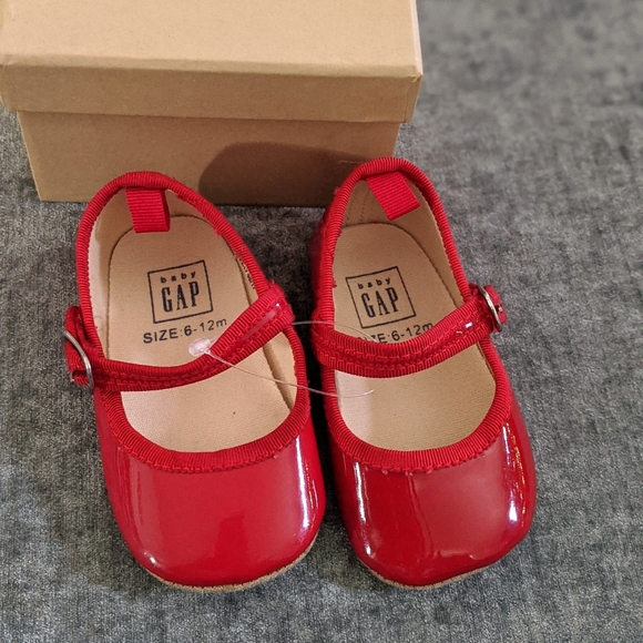 red mary janes baby
